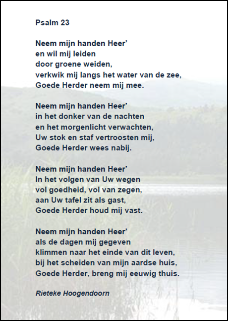 Verbazingwekkend Boekenlegger Psalm 23 – Bijbelkaarten.nl VB-32
